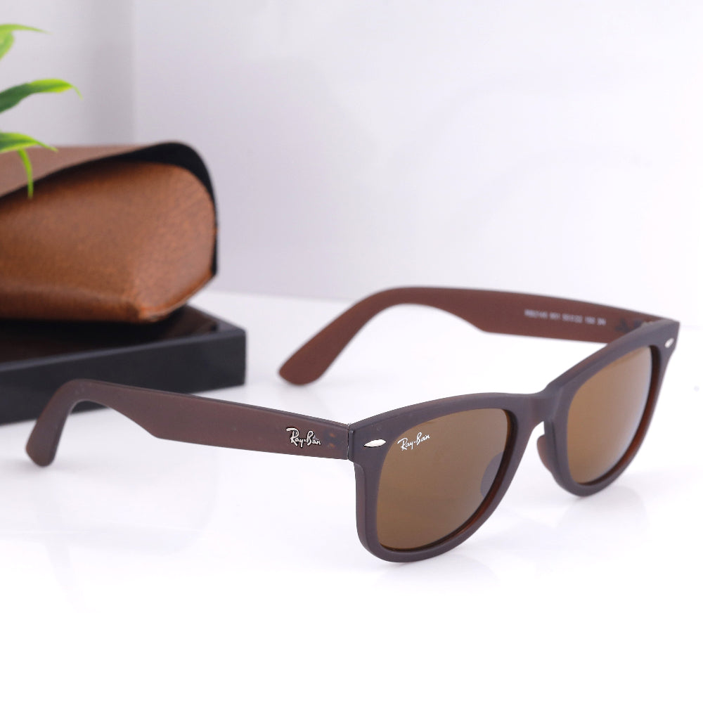 JUO INDIA Classic Square 214O sunglasses – brown matt frame with brown lens